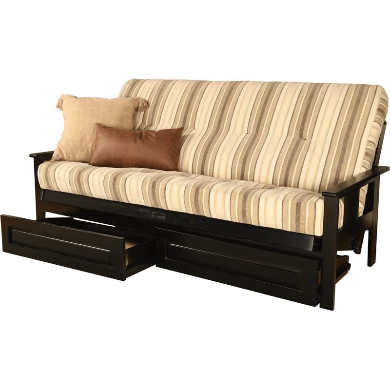 Kodiak Furniture Monterey Storage Futon with Multi-Color Fabric Mattress - Thumbnail 2