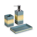 Freelance Soho Polyresin Bathroom Accessories Set of 3  Liquid Handwash Soap Dispenser, Brush/Toothbrush Holder/Tumbler, Tray 