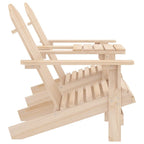 vidaXL Patio Adirondack Chair with Tea Table – Comfortable Outdoor Seating, Solid Fir Wood, Easy Assembly, Weather-Resistant, Ergonomically Design