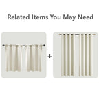 Mrs.Naturall Beige Curtains 42X54 Inches Long For Dining Room 2 Panels Blackout Room Darkening Curtain For Bedroom