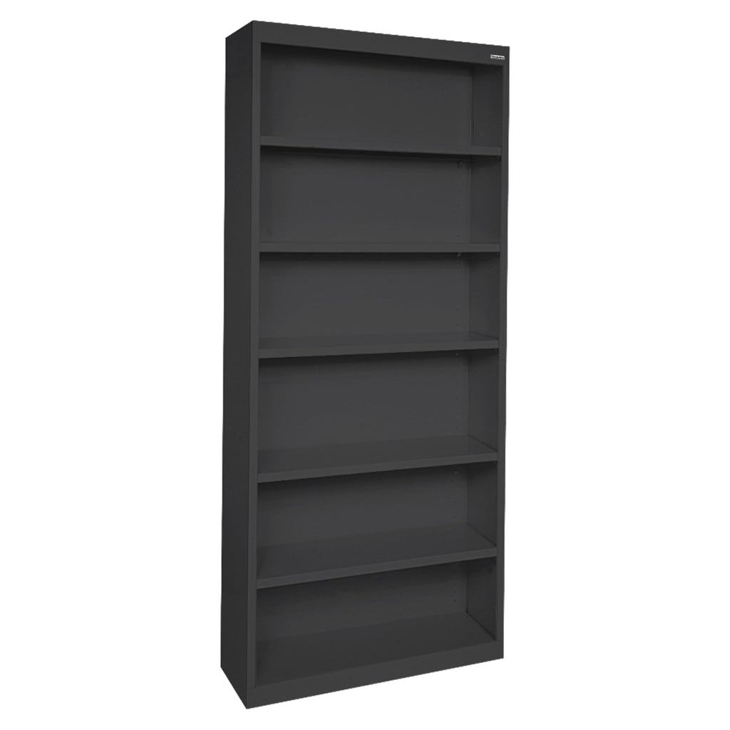 Lorell LLR41294 Fortress Series Steel Black Book Case, 34.5" x 13" x 82"