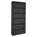 Lorell LLR41294 Fortress Series Steel Black Book Case, 34.5" x 13" x 82"
