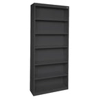Lorell LLR41294 Fortress Series Steel Black Book Case, 34.5" x 13" x 82"
