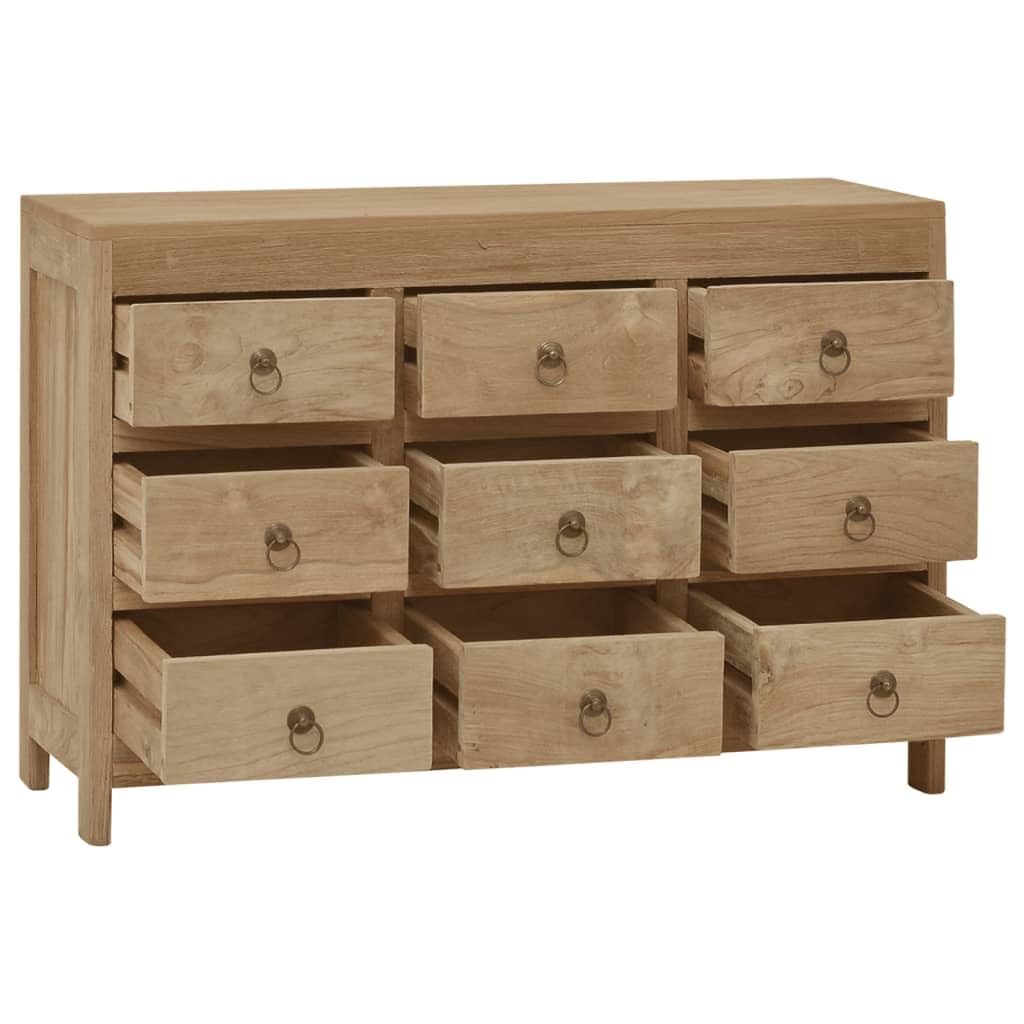 vidaXL Solid Teak Wood Chest of Drawers - Thumbnail 3