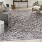 HomeRoots 533117 8 x 10 ft. Ivory & Tan Floral Traditional Power Loomed Distressed Washable Rectangle Area Rug