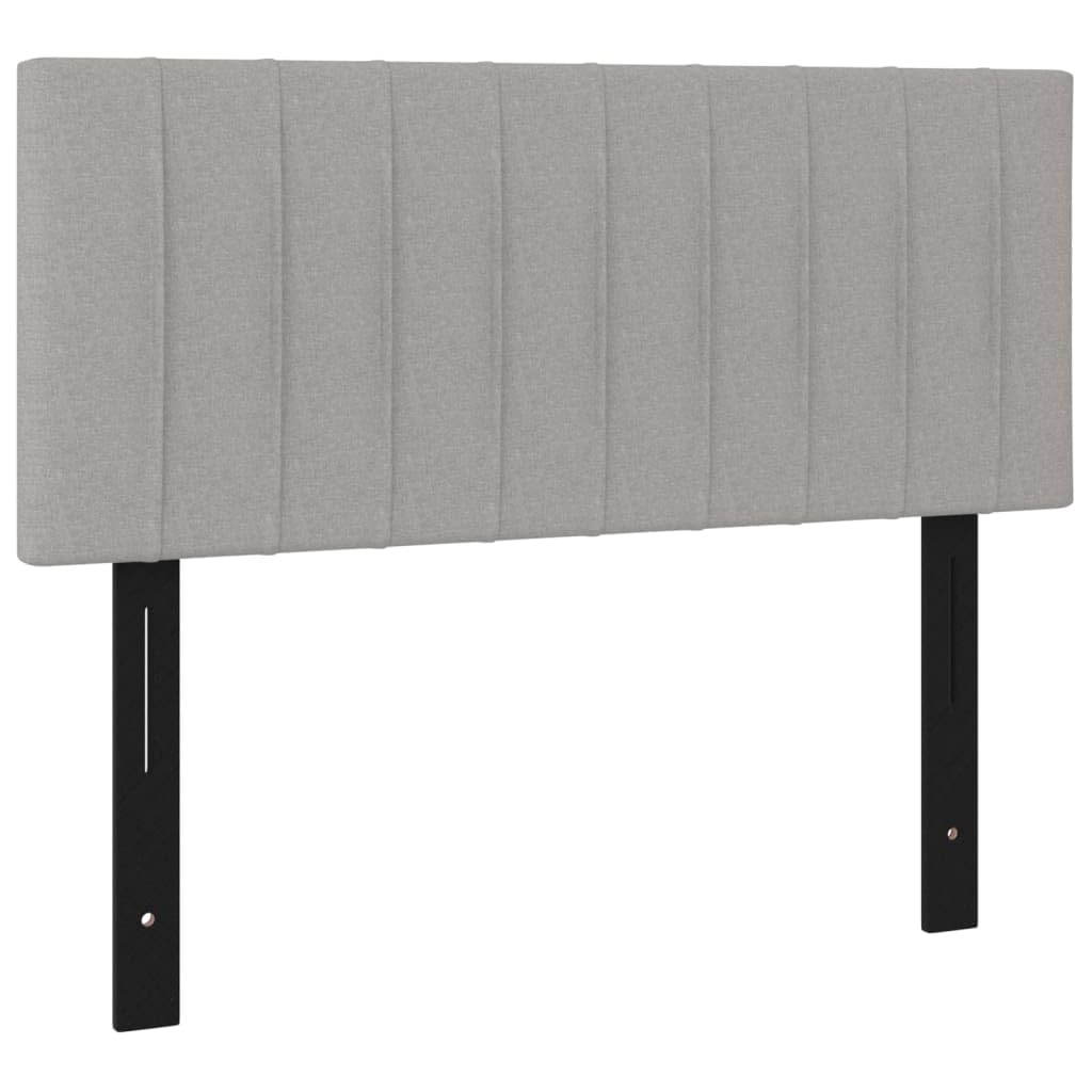 vidaXL Fabric Headboard - Light Gray, Classic Design, Comfortable Foam Filling, Suitable for Any Bedroom Decor