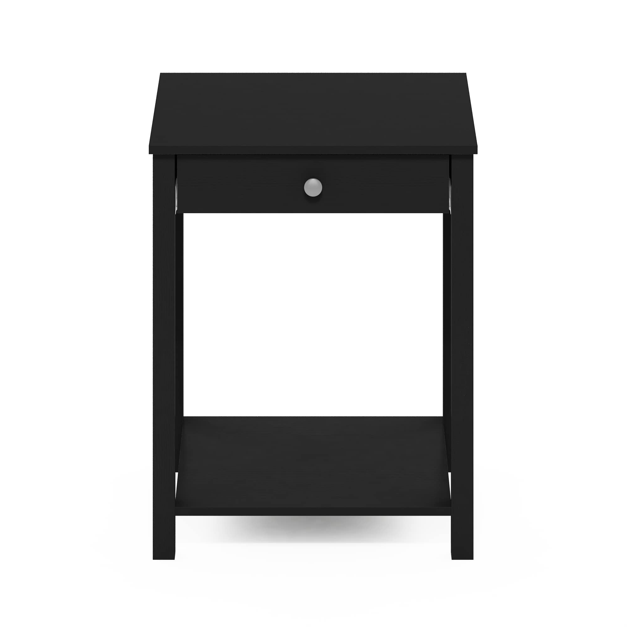 Furinno Classic Side Table With Drawer, 1 Pack, Americano
