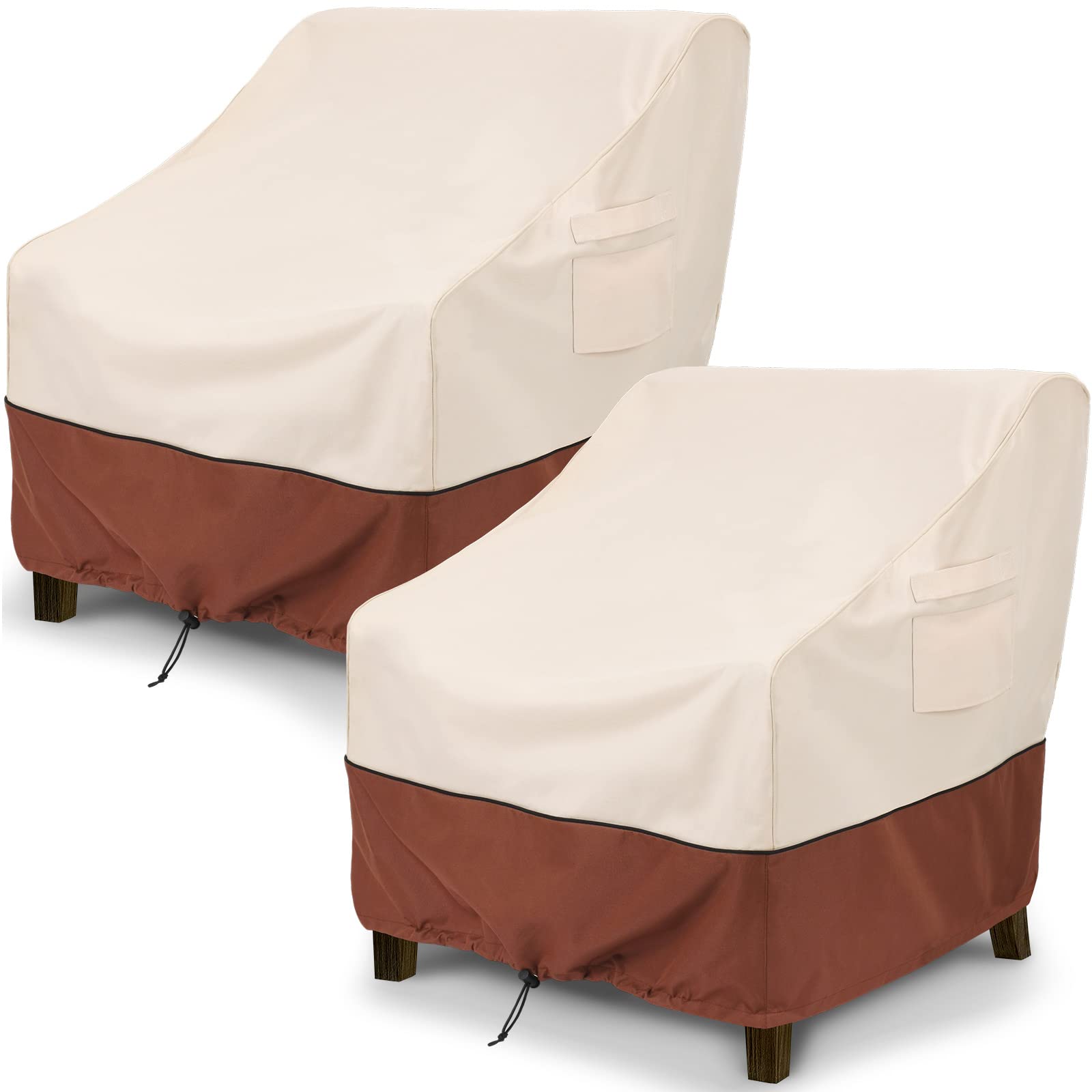 Cosfly Patio Furniture Covers Waterproof, Outdoor Chair Covers 2 Pack Heavy Duty - Fits Up To 31.5W X 33.5D X36H Inches (2 Pack)