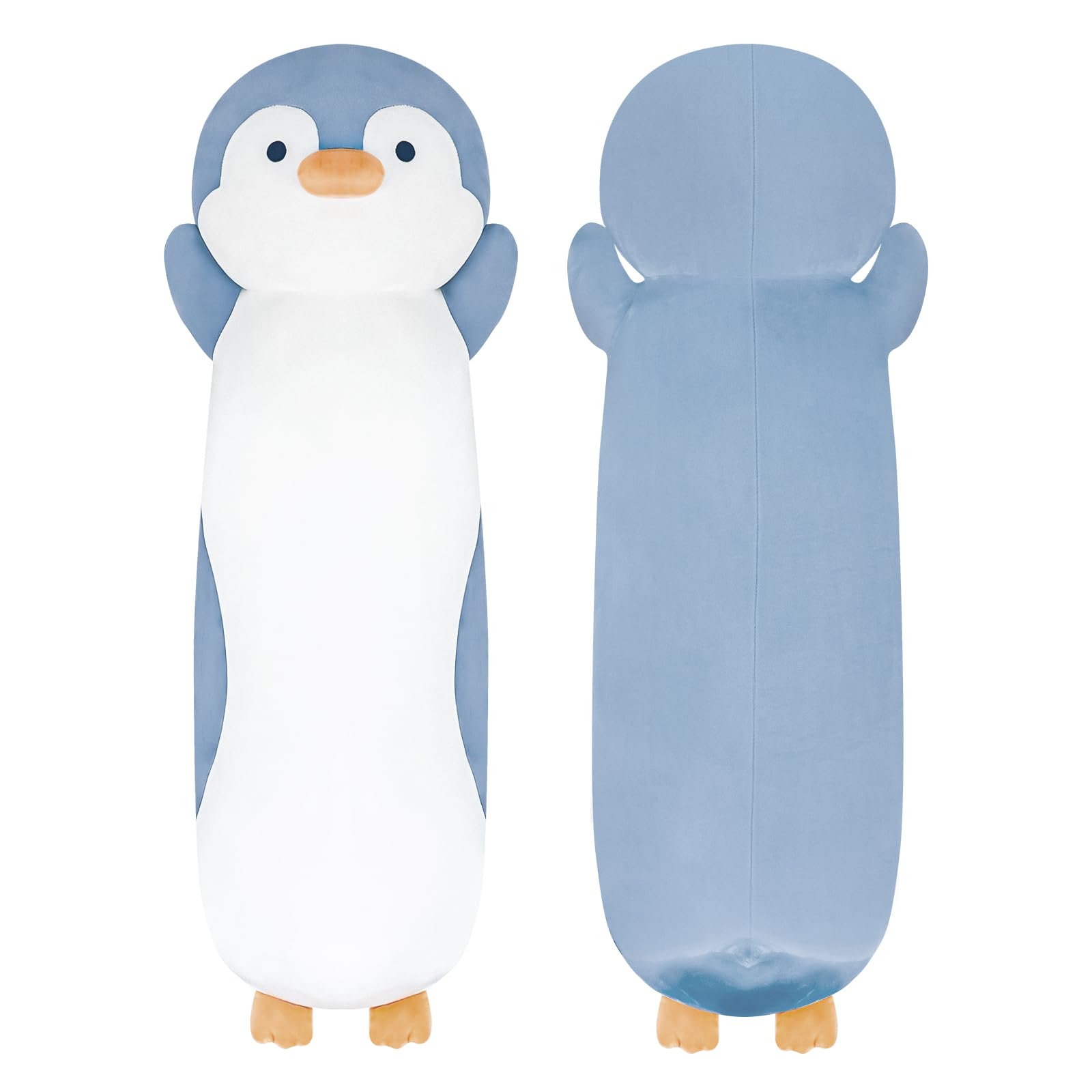 Dalmao 28 Inch Penguin Stuffed Animal, Jumbo Long Soft Cuddle Pillow, Cute Blue Penguin Body Plushies Toy Gift For Kids, Boy And