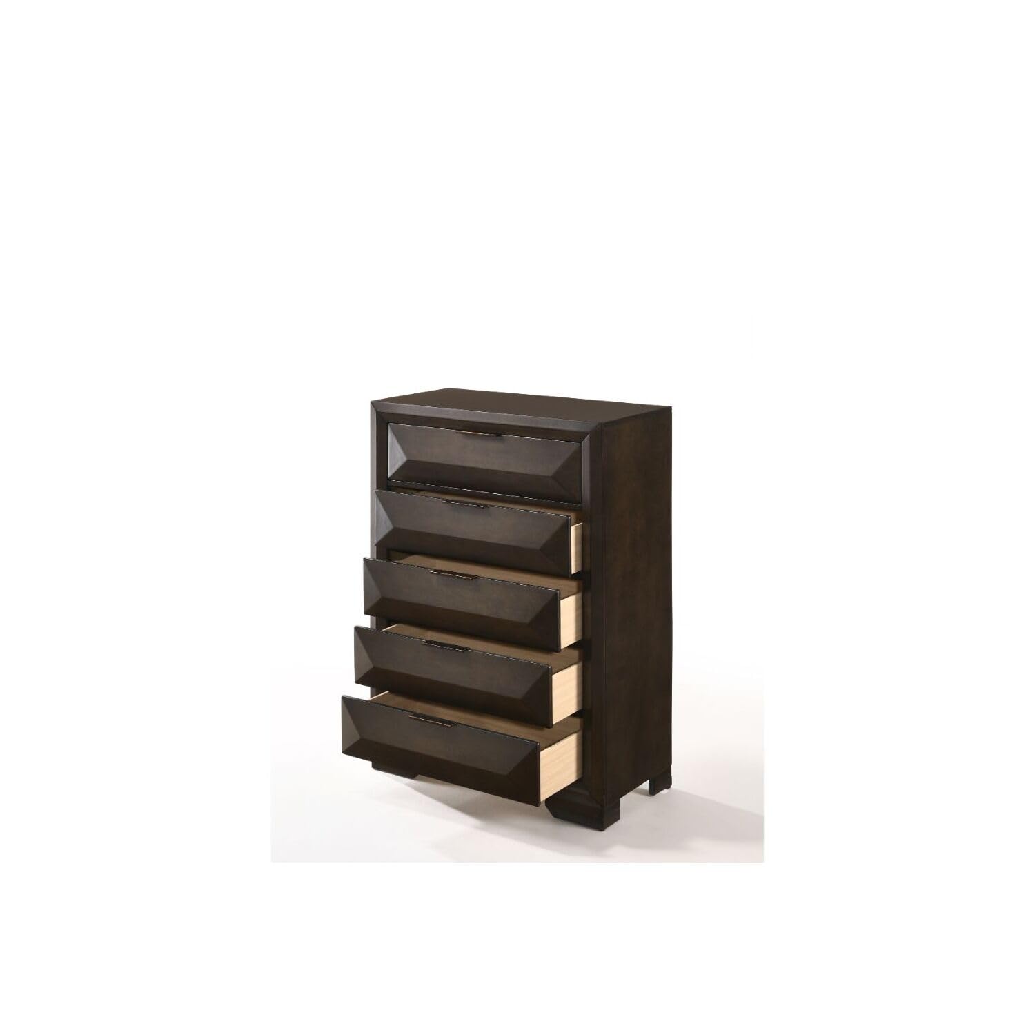 Acme Merveille Wood and Metal 5-Drawers Bedroom Chest in Espresso