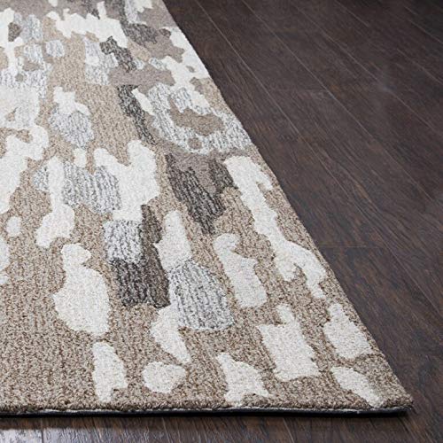 Rizzy Home Alora Decor Makalu 3' X 5' Abstract Brown/Natural Hand-Tufted Area Rug