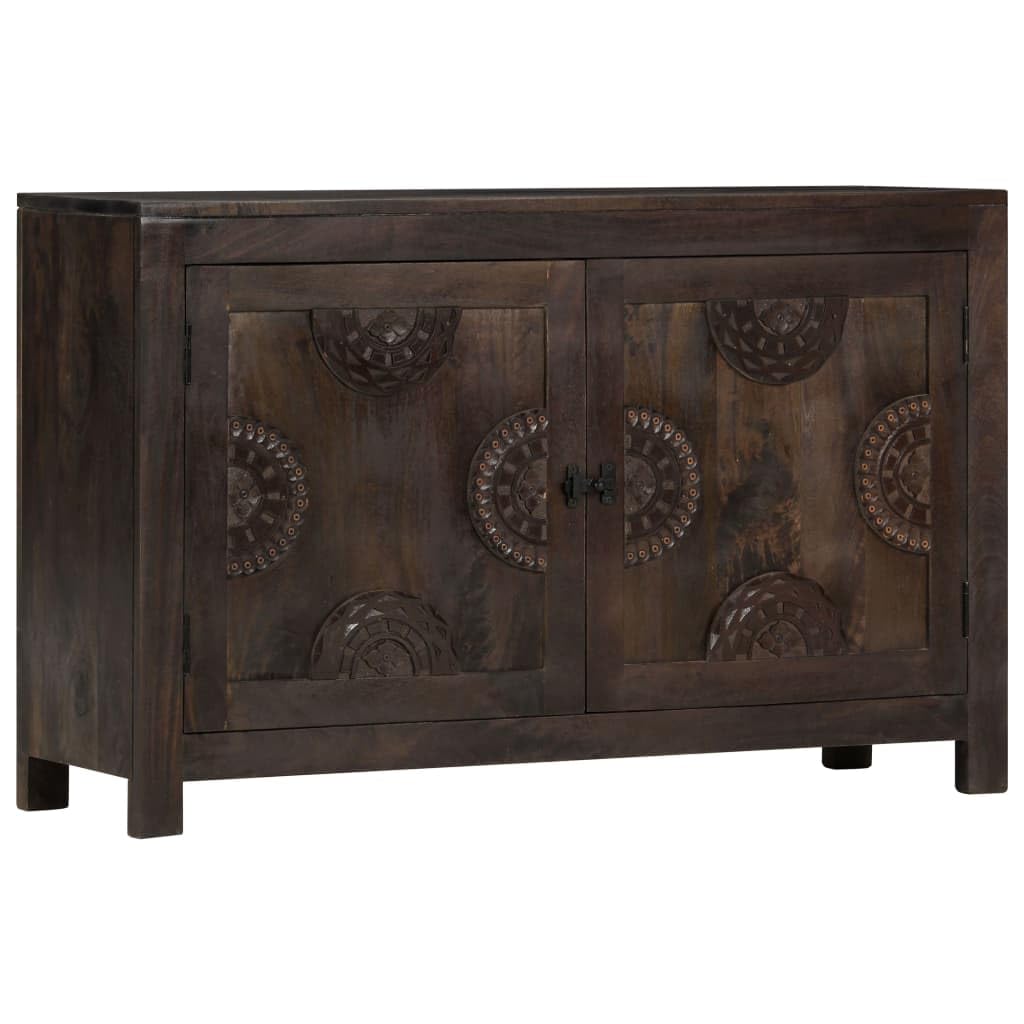 vidaXL Sideboard with Carved Design 43.3&quot;x13.8&quot;x27.6&quot; Solid Mango Wood
