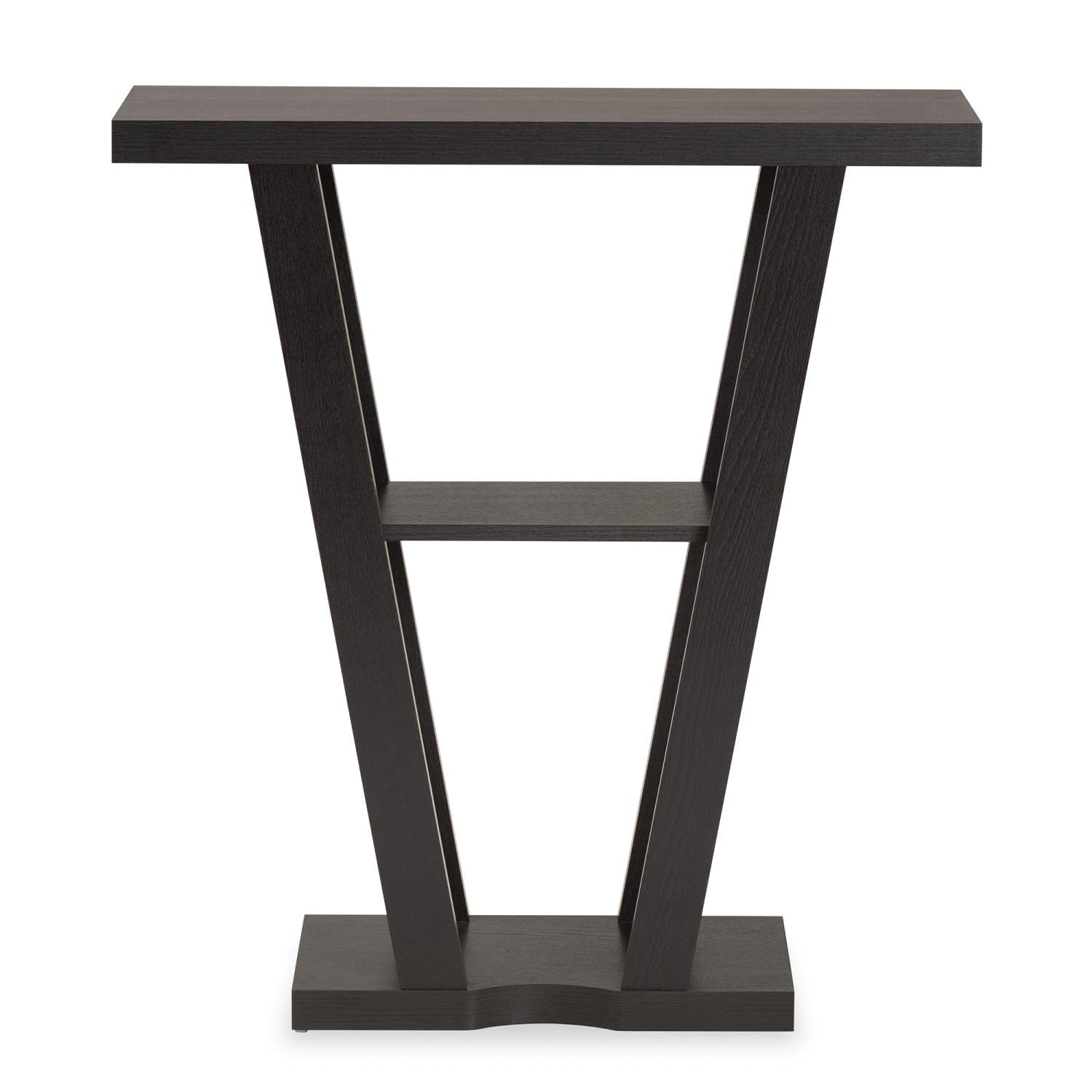 Baxton Studio Boone Modern and Contemporary Dark Brown Finished Wood Console Table