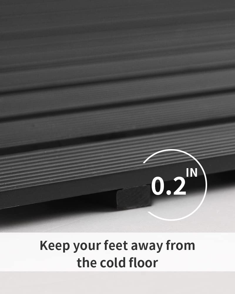 Padoor Shower-Mat Non Slip, Heavy Duty Bathtub-Mat Curlable Quick Drain Sturdy Bath Tub Mat Without Suction Cups For Indoor Outd