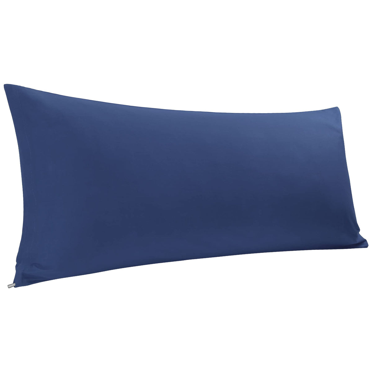 Piccocasa Cotton Body Pillow Cover, 300-Thread-Count Zippered Body Pillow Case (20 X 48,Navy Blue)