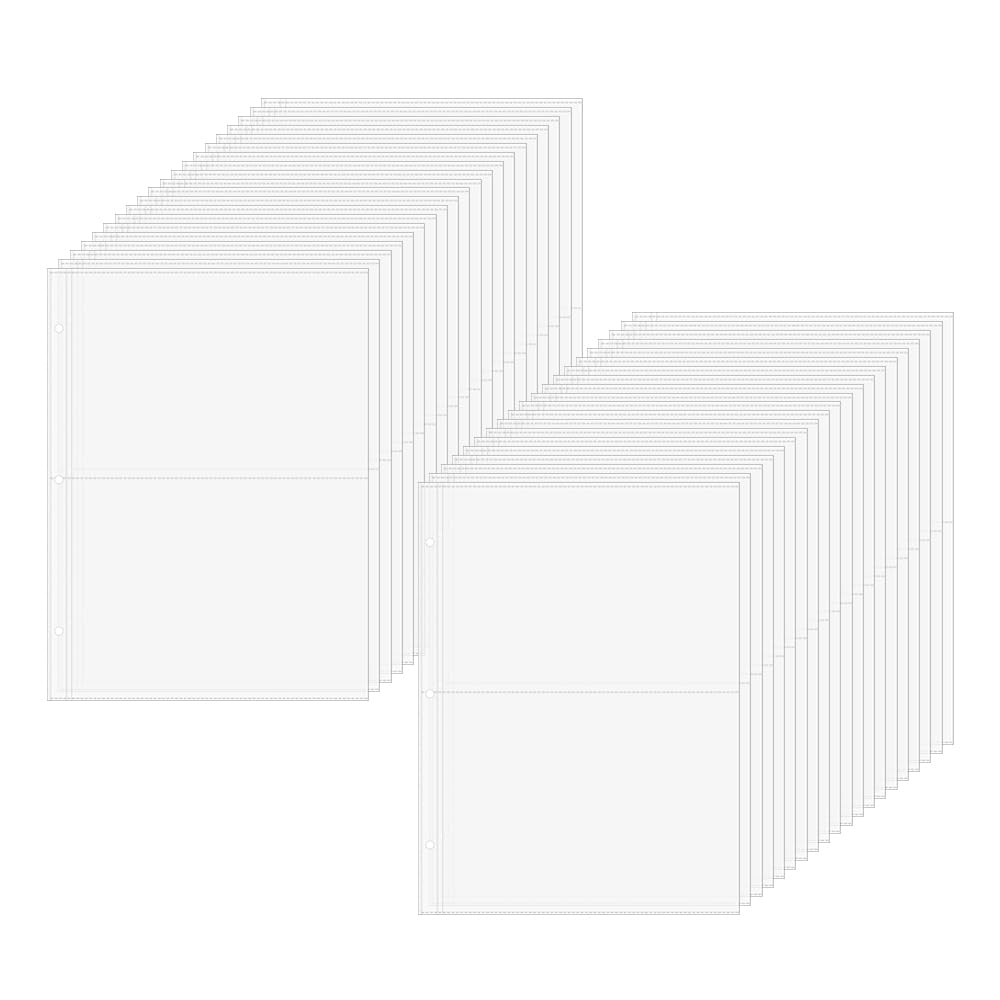 40 Sheets Sheet Protector Clear Page Protectors A4 Paper Protector Sheets For 3-Ring Binder Plastic Paper Sheet Protectors 2 Poc