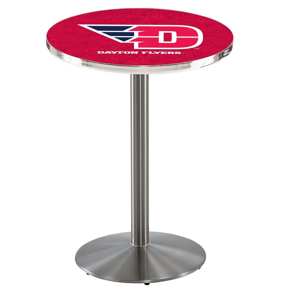 Holland Bar Stool Co. L214-36&quot; Stainless Steel University of Dayton Pub Table with 36&quot; Dia. top