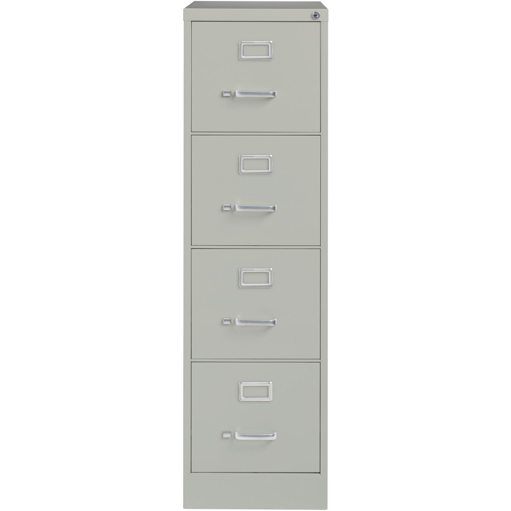 Lorell 4-Drawer Vertical File, 15 by 22 by 52, Light Gray