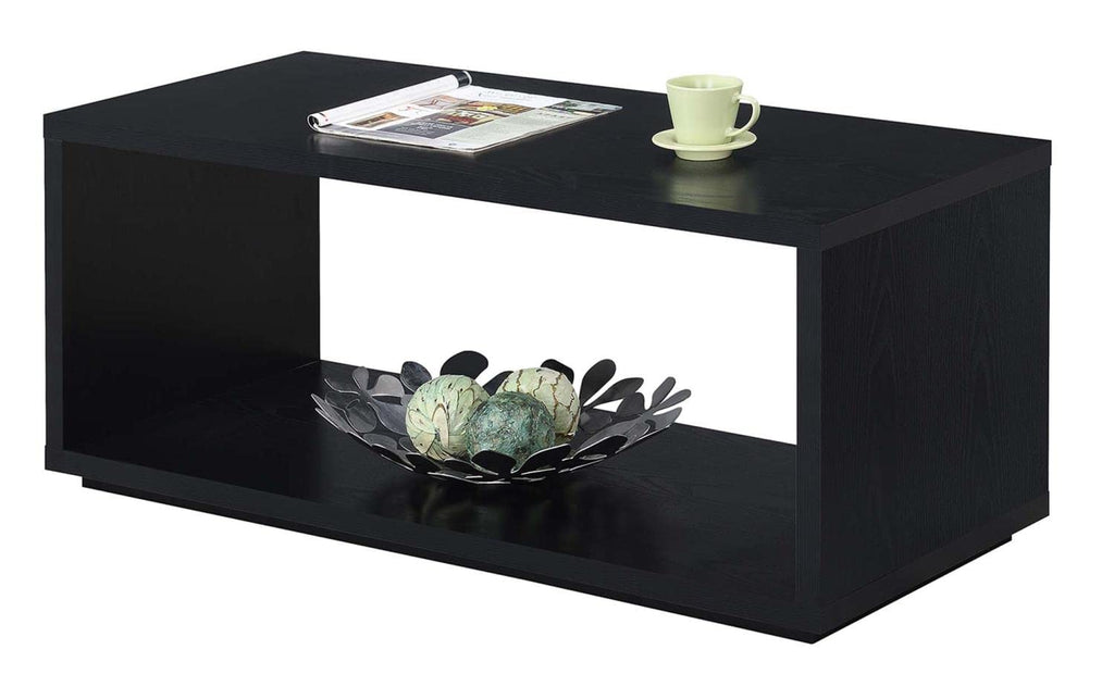 Convenience Concepts Northfield Admiral Coffee Table, Black, 18 in x 42 in x 18 in