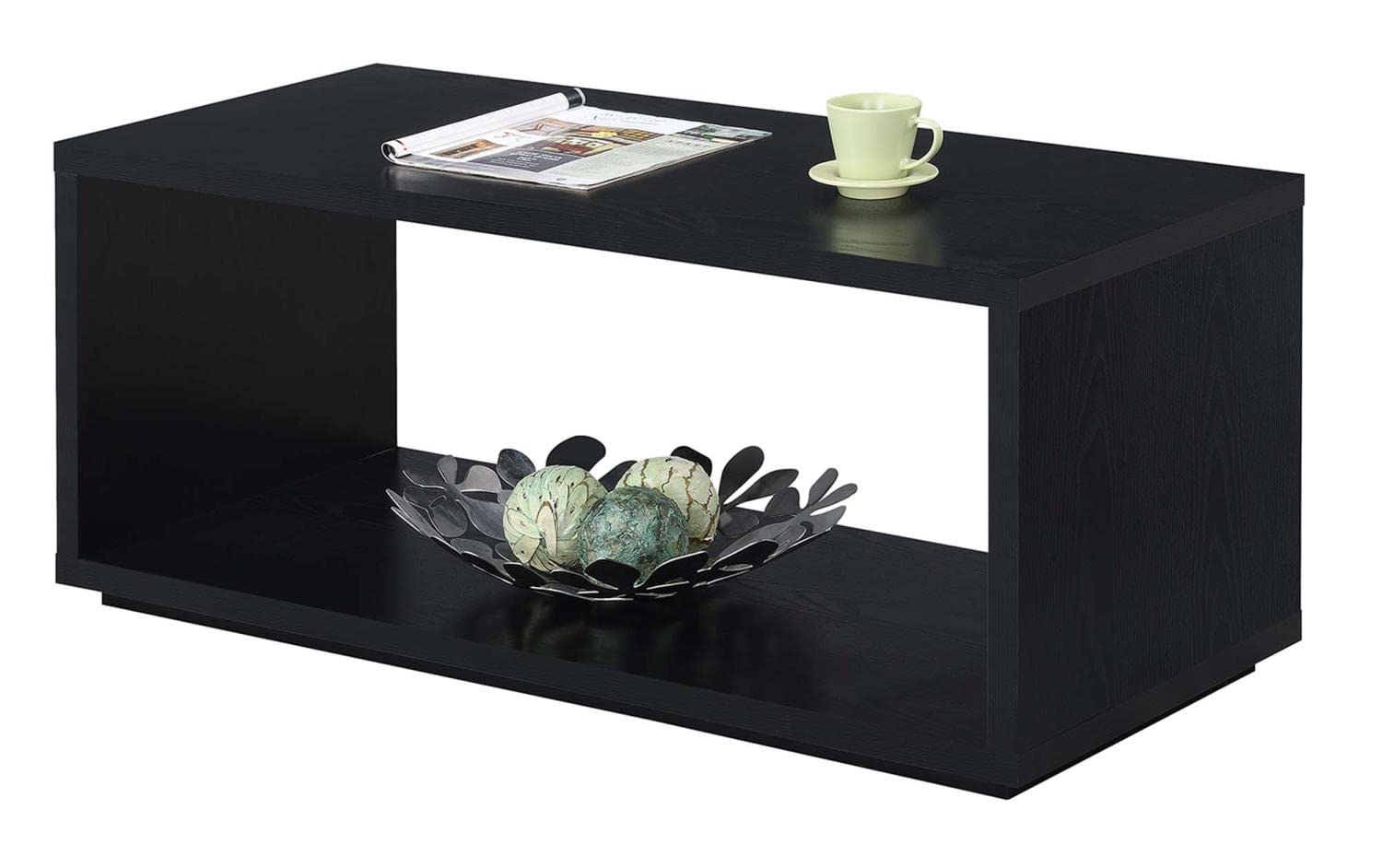 Convenience Concepts Northfield Admiral Coffee Table, Black, 18 in x 42 in x 18 in
