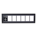 Creative Letter Art - 7 Opening 5x7 Black Picture Frame with 10x40-inch Black Mat Collage including Full Strength Glass, Alphabe