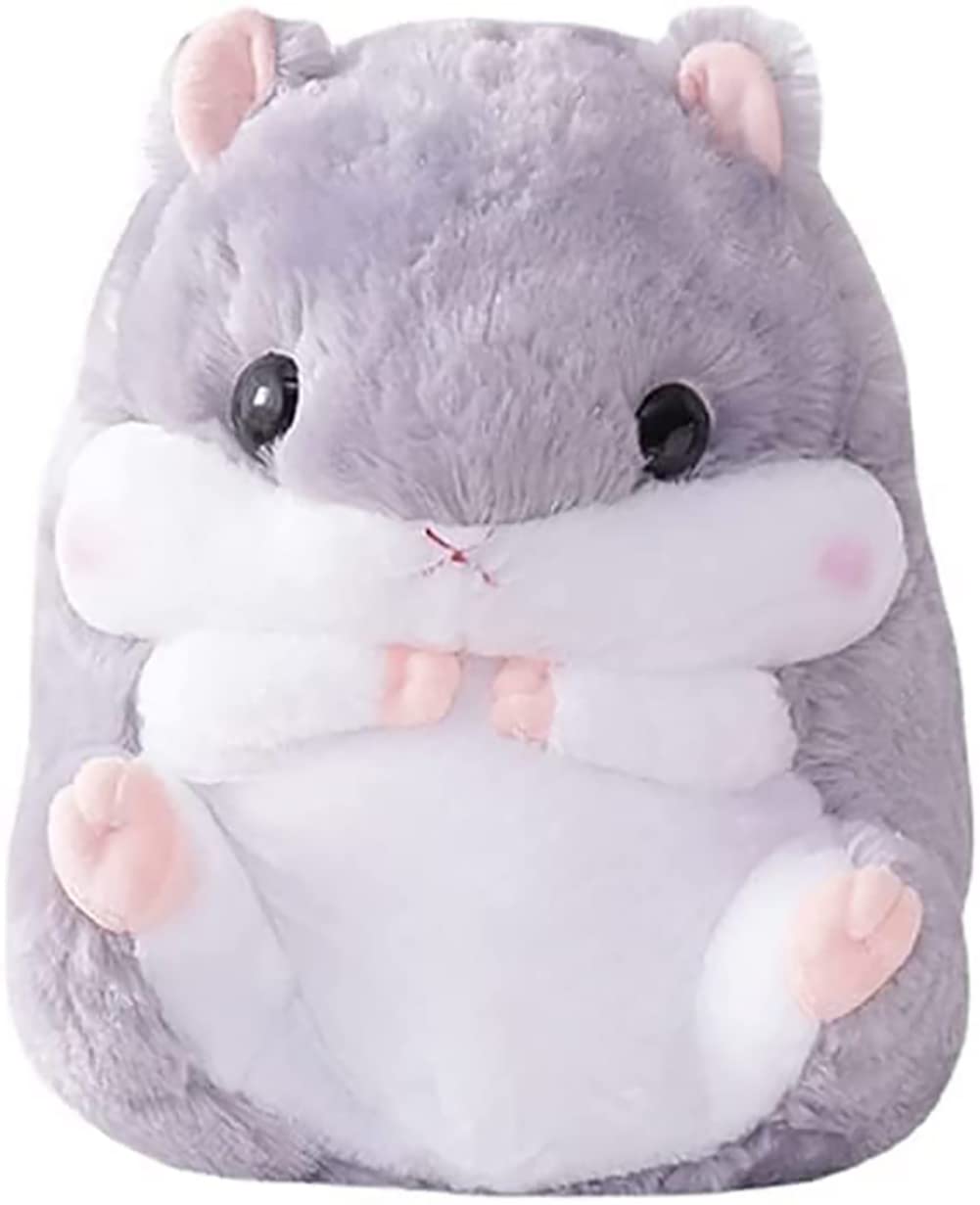 Hgplvxj Hamster Plush Toy,Hamster Stuffed Animal Plush Pillow Birthday Xmas Gift For Kids (Gray 15.7'X11.8')