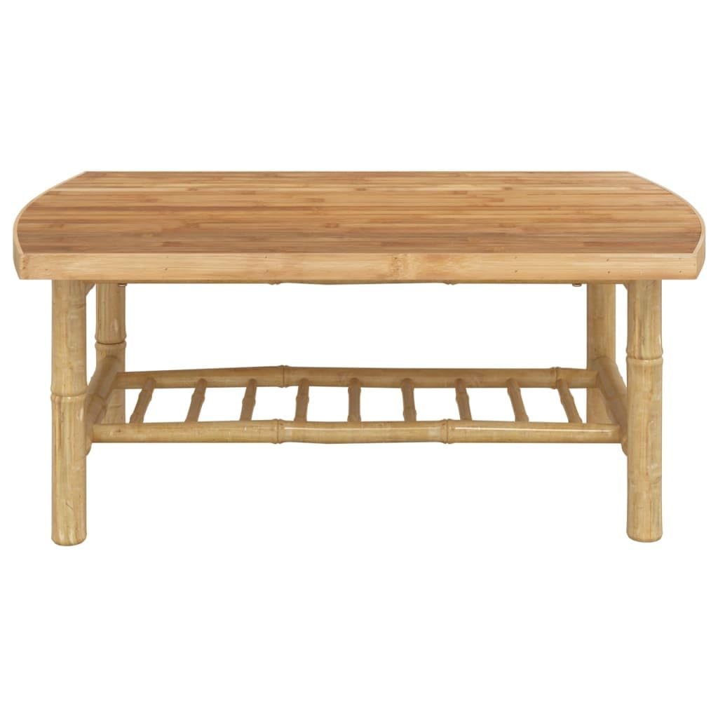vidaXL Bamboo Patio Coffee Table - Durable, Easy-to-Clean Outdoor Table with Natural Finish and Sturdy Tabletop Ideal for Garden, Patio, Outdoor Decor