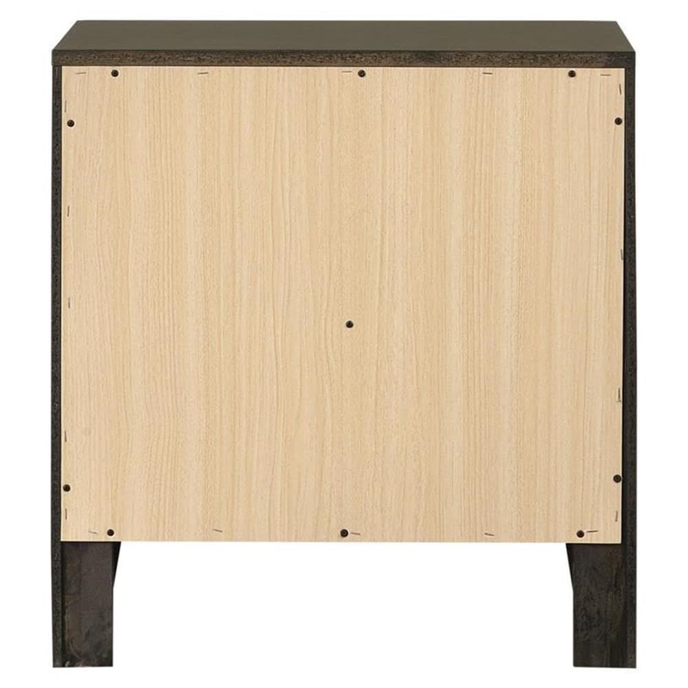 Acme Ilana Wooden Rectangular Nightstand with 2 Drawers in Gray