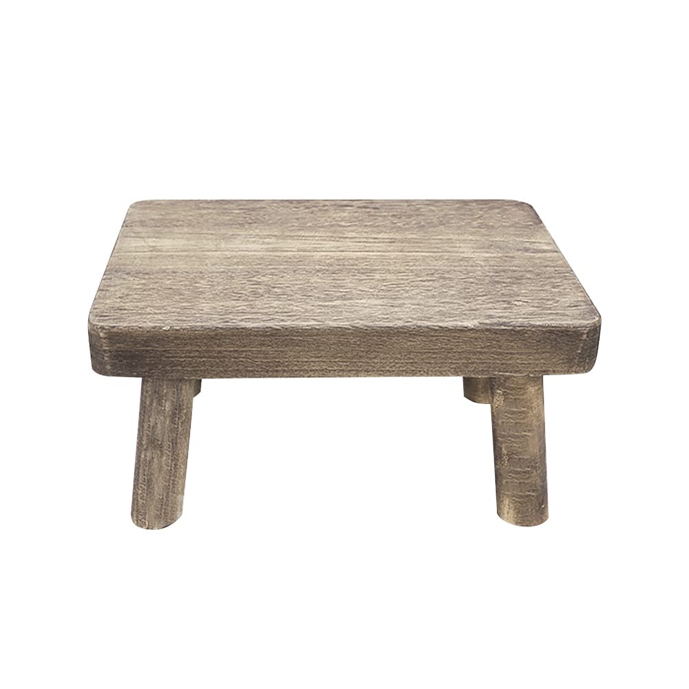 Adult Wooden Step Stool - Very Sturdy, Great Kids Step Stool Perfect for High Beds, Reach High Places in Kitchen, Bathroom, Clos