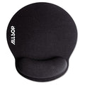 Memory Foam Mouse Pad With Wrist Rest, Black, 7 1/4 Inch X 8 1/4 Inch