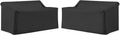Crosley Furniture Patio Furniture Covers, Waterproof 2-Piece Outdoor Loveseat Cover Set For Backyard, Black