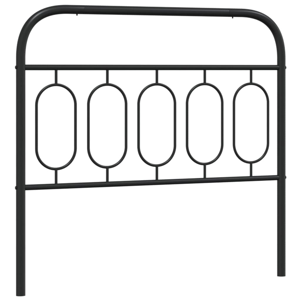 vidaXL Metal Headboard Black 39.4&quot; - Steel Frame, Stylish Bed Header, Bedroom Furniture, Excellent Back Support