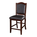 Benzara Wooden Armless, Espresso Brown & Black, Set of 2 High Chair