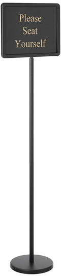 Winco Hts-60K 60' Hostess Sign With 15 Message Variations,Black