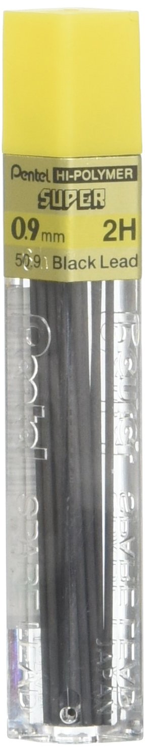 Pentel Thin Leads Tube Of 12 0.9Mm 2H (50-9-2H)