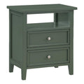 Comfort Pointe Walker Vintage Green Wood 2-Drawer Nightstand