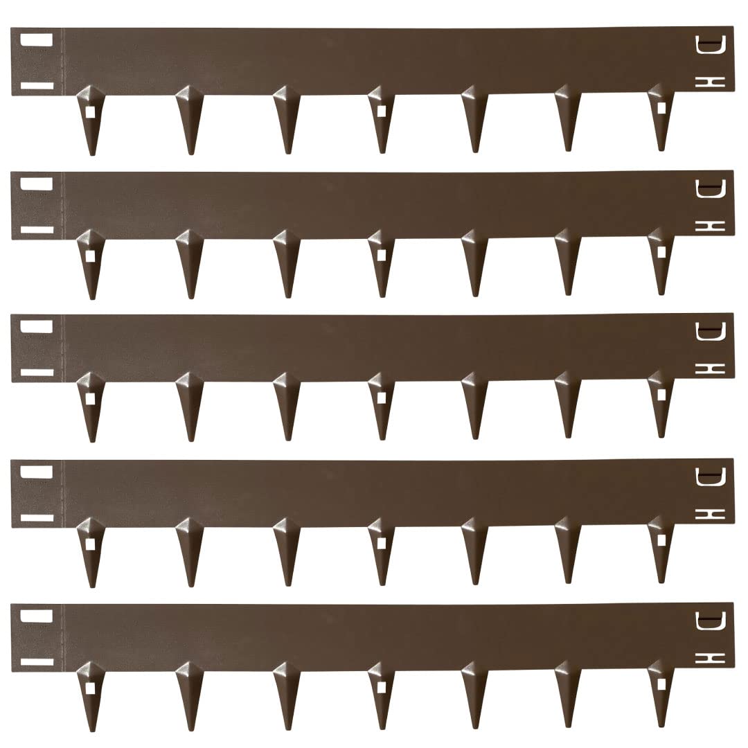 Core Edge Lawn Edging | Flexible Decorative Steel Garden Lawn Edging With 4' Face Height | 5X 3.28', 16.25 Linear Feet (Brown,
