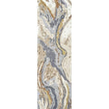 Rizzy Home Alora Decor Flare 2'6" X 8' Beige/Blue/Grey/Taupe/Gold Hand-Tufted Area Rug