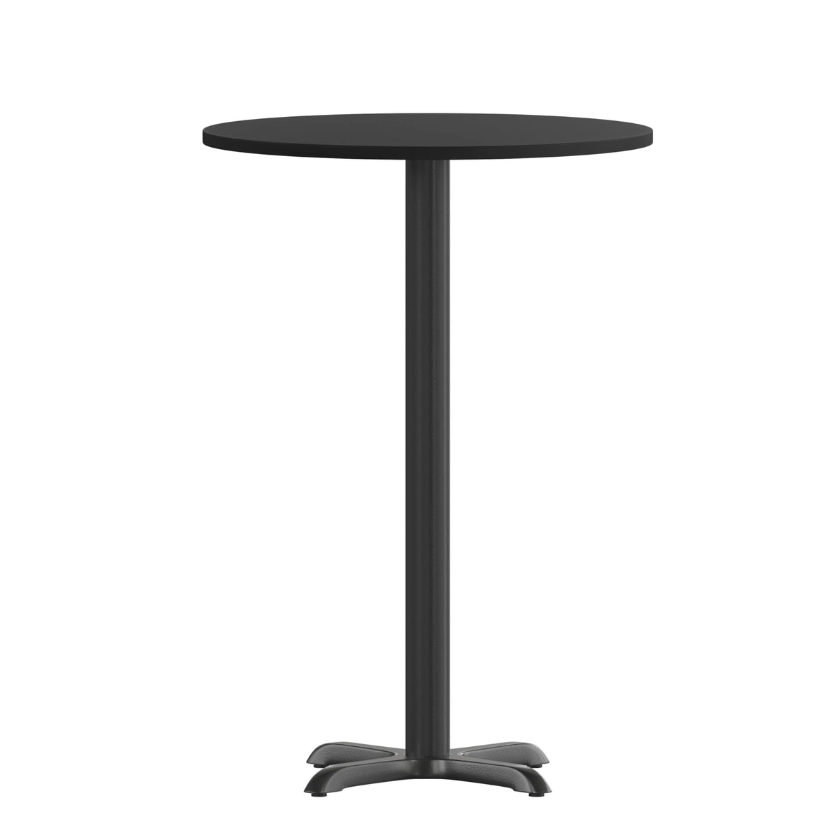 Flash Furniture 36'' Round Black Laminate Table Top with 30'' x 30'' Bar Height Table Base