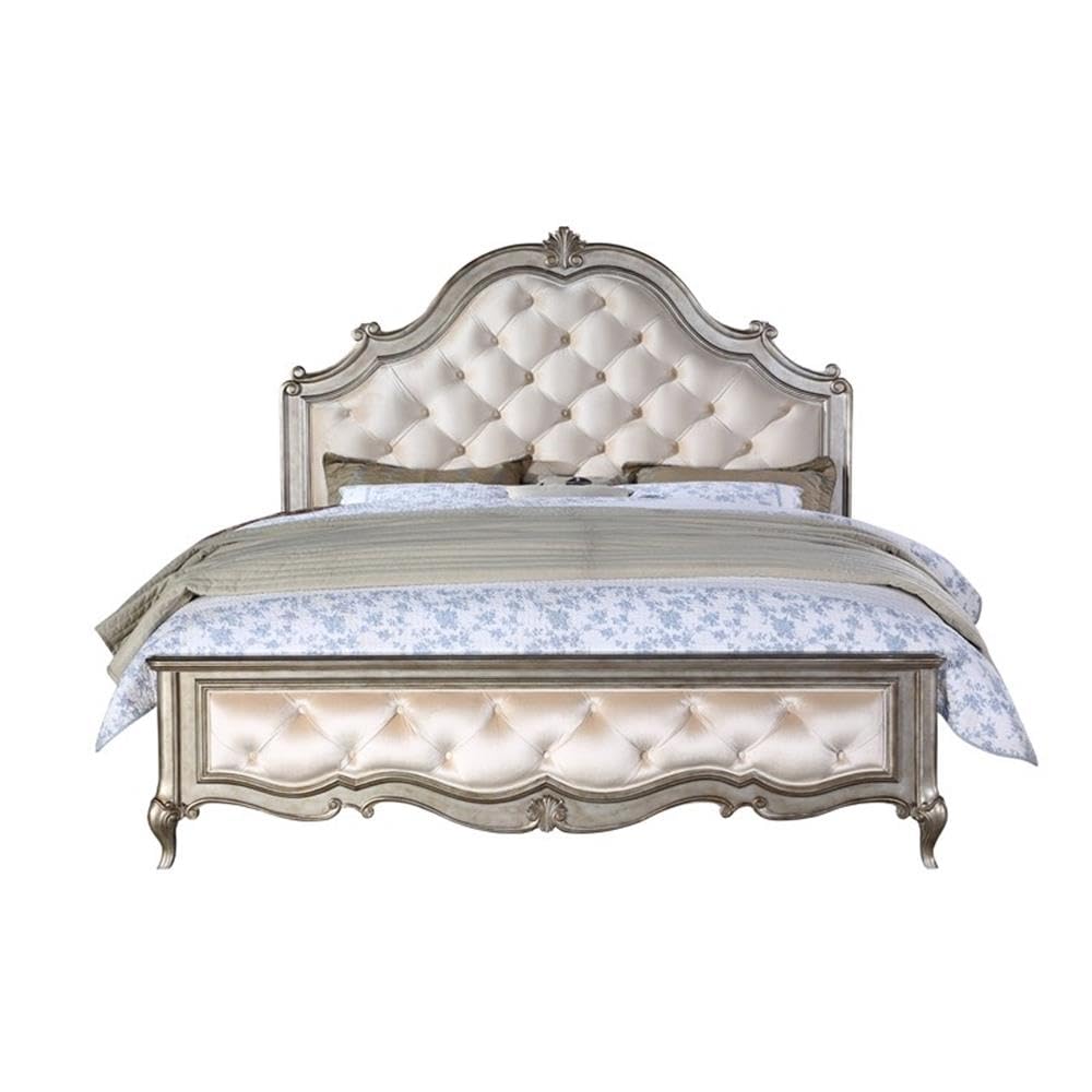 Acme Esteban Queen Tufted Panel Bed - Thumbnail 3