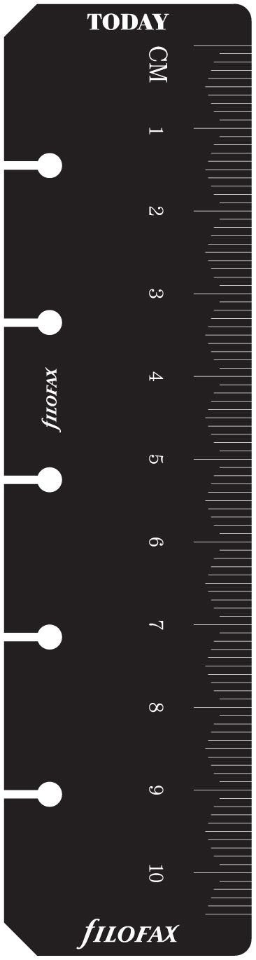 Filofax Mini Ruler Page Marker - Black
