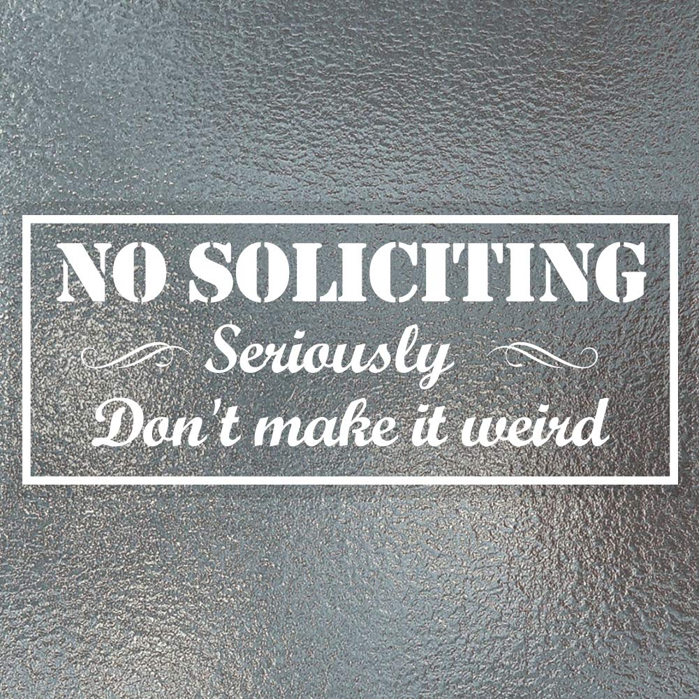 Waahome Pack Of 2 Funny No Soliciting Window Sticker Decal 3'X7' Humorous No Soliciting Sign For House Home Window Door Busine