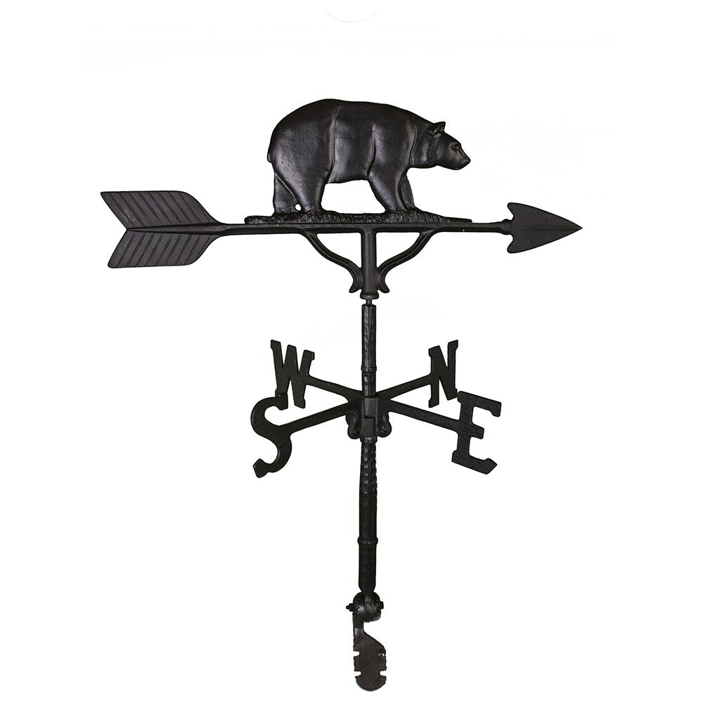Montague Metal Products 32-Inch Weathervane With Satin Black Bear Ornament