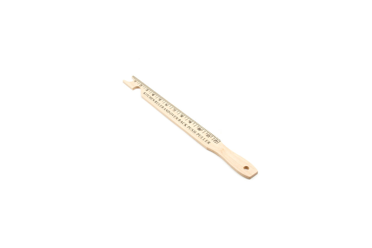 Fox Run Oven Rack Push/Pull Kitchen Ruler, 0.25 x 1.25 x 16.5 inches, Brown