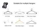 Kclongvs 60 Pcs Clothes Hanger Connector Hooks, For Velvet Huggable Hangers, Wooden Hangers, Heavy Duty Space Saving For Closet