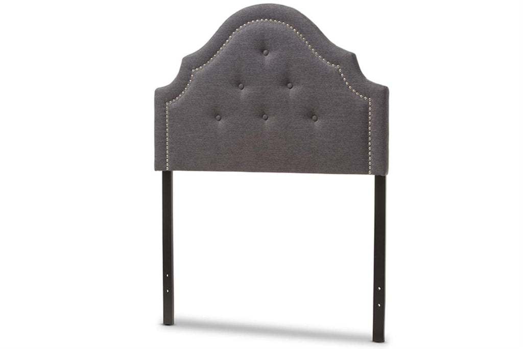 Baxton Studio Cora Modern Upholstered Headboard Grey/Twin