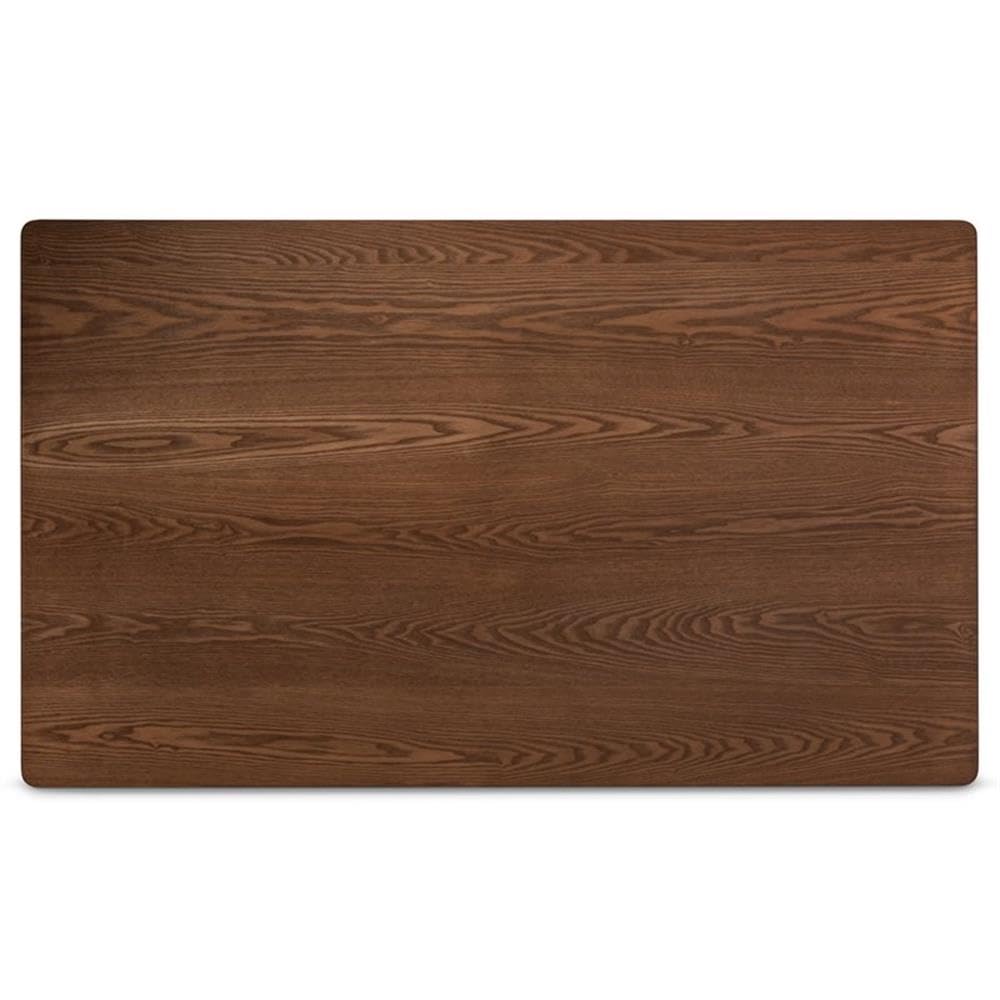 Baxton Studio Harland Mid-Century Modern Grey Faux Leather Upholstered and Walnut Brown Finished Wood 7-Piece Dining Set