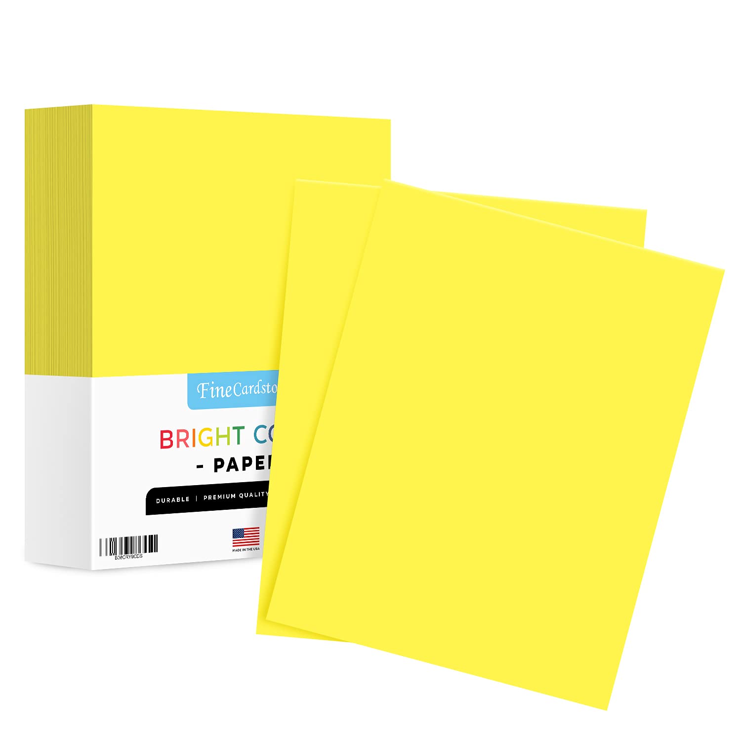 8.5 X 11 Ultra Lemon Neon Bright Fluorescent Colored Paper | 20Lb Bond (75Gsm) Paper | 500 Sheets - 1 Ream