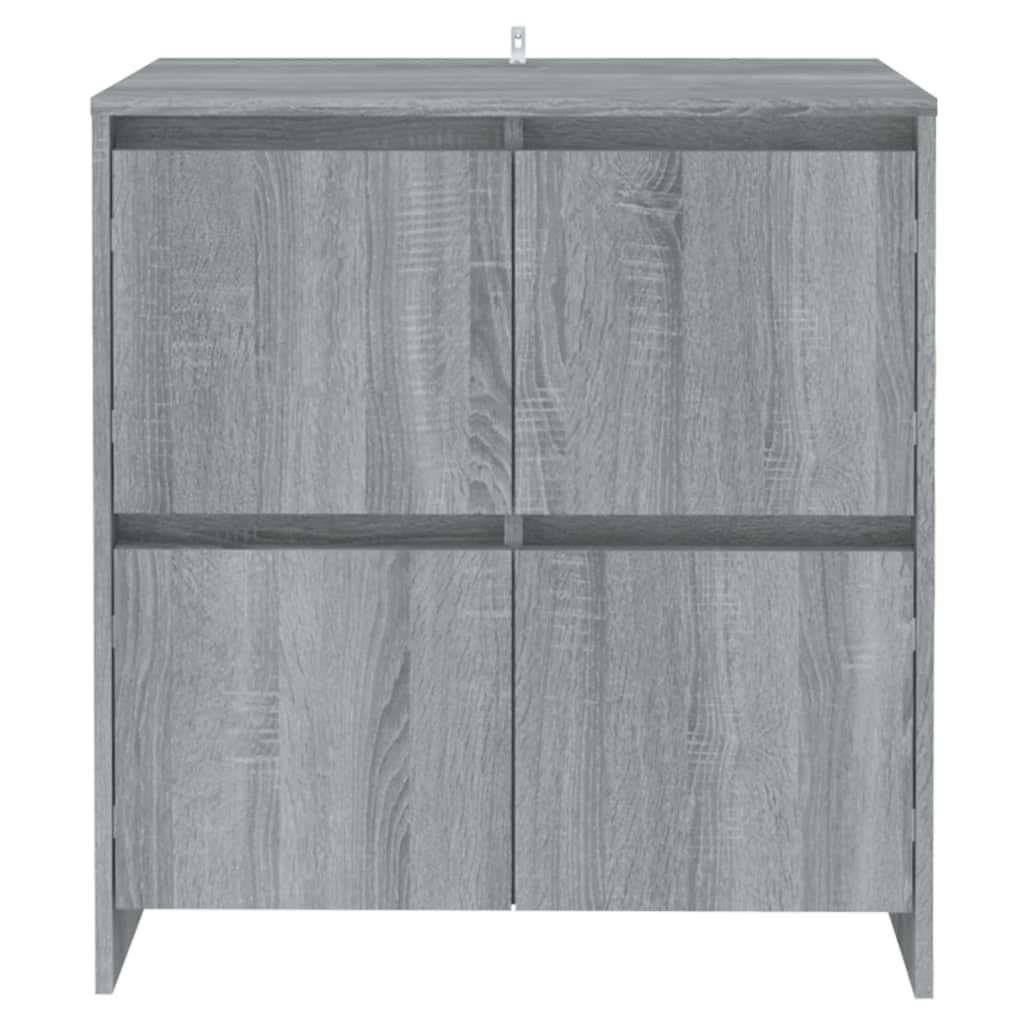 vidaXL Sideboard Gray Sonoma 27.6&quot;x16.1&quot;x29.5&quot; Chipboard