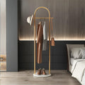 Gold Coat Rack, Modern Garment Rack with Marble Base, Heavy-duty Clothing Racks Freestanding, Can Hang Clothes, Hat, Scarf, Orga